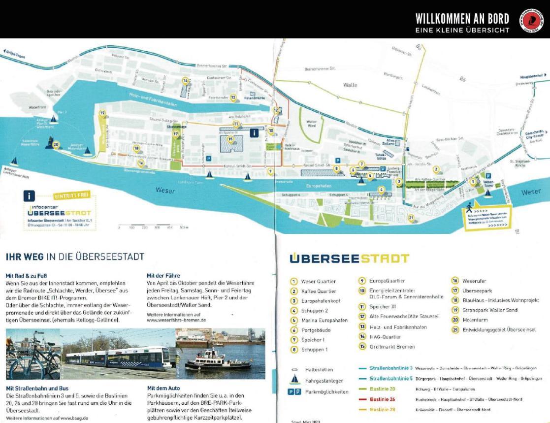 Suesses Motorboot - Bremen Ueberseestadt Eksteriør bilde